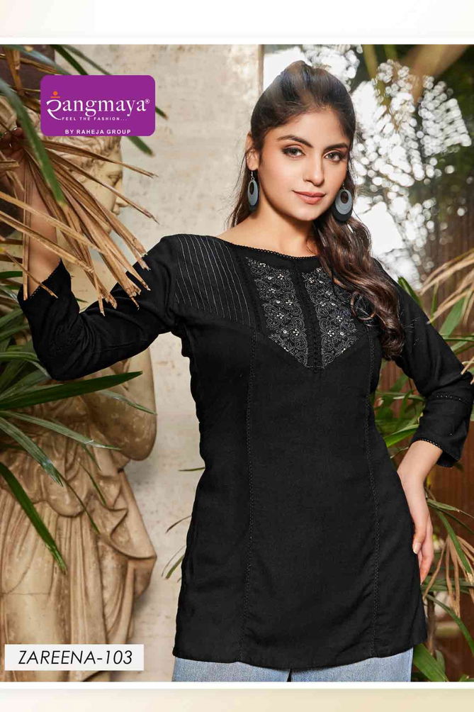 Zareena By Rangmaya Rayon Tunic Ladies Top Wholesalers In Delhi